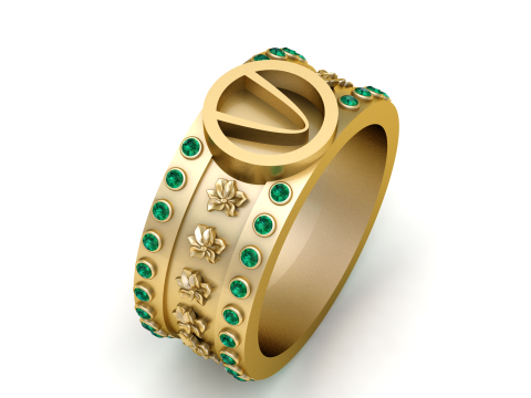 Royal Emerald pandant 3D PRINTABLE MODEL Modello di stampa 3D