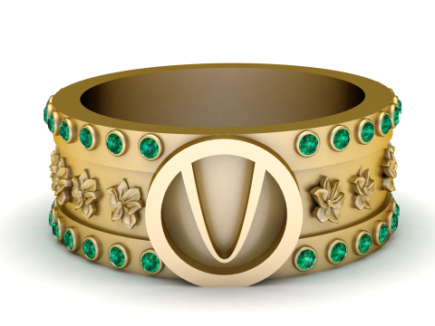 Royal Emerald pandant 3D PRINTABLE MODEL Modello di stampa 3D