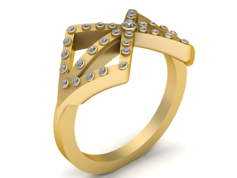 Wishbone ring pandant 3D PRINTABLE MODEL Model do druku 3D