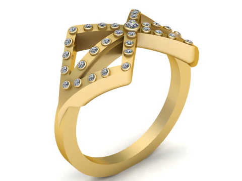 Wishbone ring pandant 3D PRINTABLE MODEL 3D Print Model