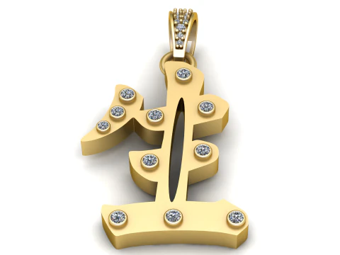 Pingente de âncora de hip hop modelo 3D para impressão Modelo de Impressão 3D