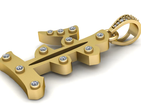 Hip Hop Anchor pendant 3d printable model 3D Print Model