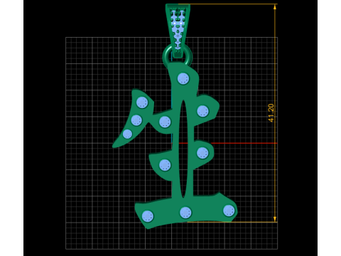 Hip Hop Anchor pendant 3d printable model 3Dプリントモデル