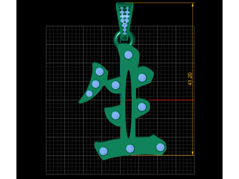 Hip Hop Anchor pendant 3d printable model 3D Print Model