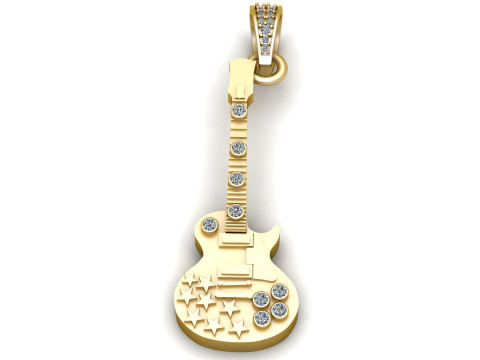 Buy Electric Guitar pendant 3d printable model 3D Print Model