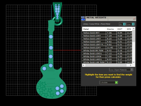 Buy Electric Guitar pendant 3d printable model 3D Print Model