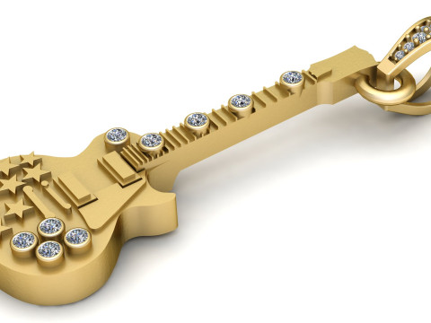 Buy Electric Guitar pendant 3d printable model 3D Print Model
