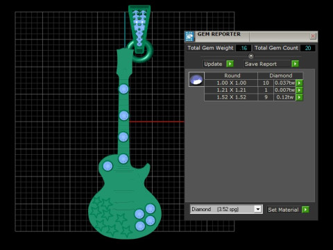 Buy Electric Guitar pendant 3d printable model 3D Print Model