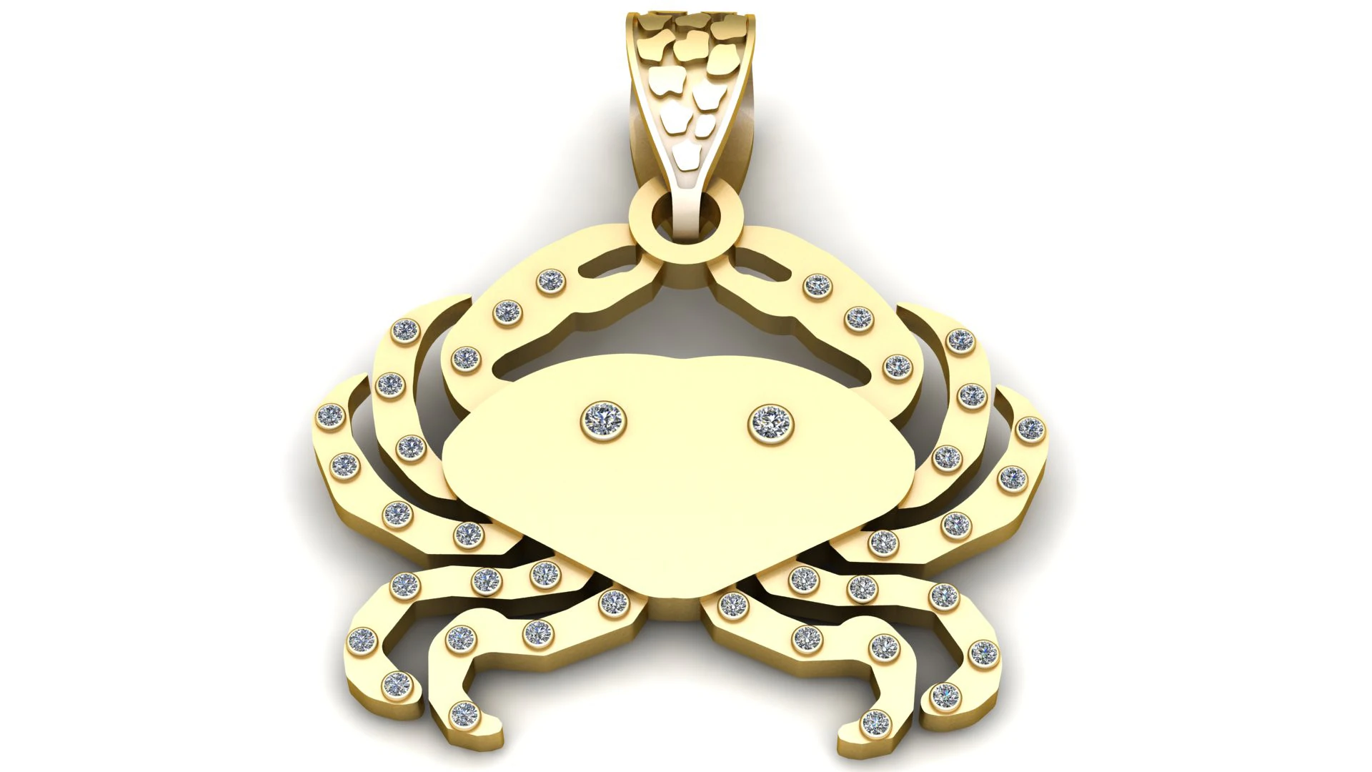 Crab Pendant3D printed model 3D Print Model .c4d .max .obj .3ds .fbx .stl .blend