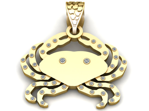 Crab Pendant3D printed model 3D Принт Модель