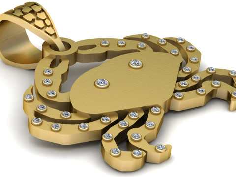 Crab Pendant3D printed model 3D Print Model