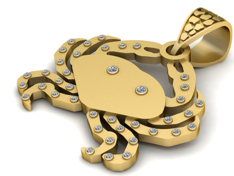 Crab Pendant3D printed model 3D Print Model