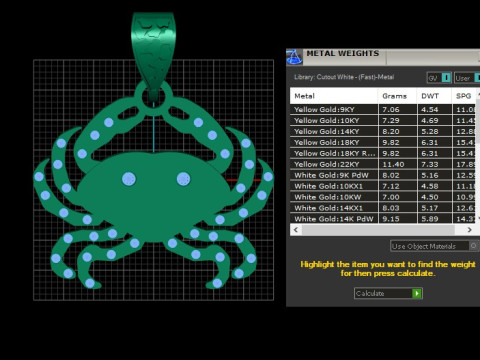 Crab Pendant3D printed model 3D Print Model