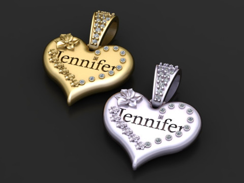 HEART PANDANT 3D PRIENTABLE MODEL Model do druku 3D