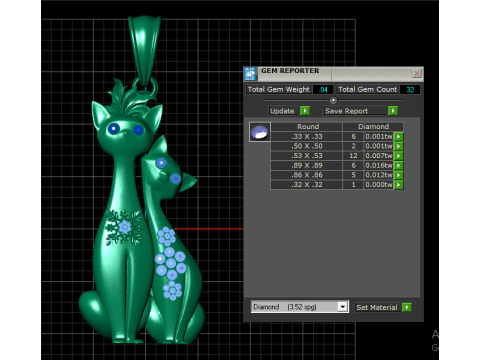 CAT ANIMAL COUPLE PENDANT 3D PRINTABLE MODEL 3D Print Model