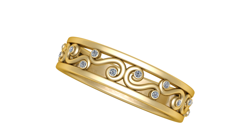 FANCY ENGAGEMENT RING 3D PRINTABLE MODEL 3D 打印模型 .c4d .max .obj .3ds .fbx .stl .blend