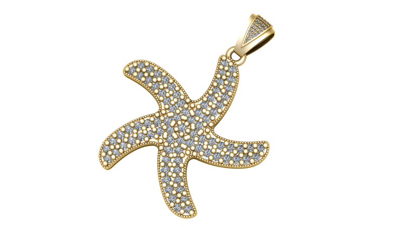 HIP HOP STAR SHAPE PENDANT 3D PRINTABLE MODEL 3D Print Model .c4d .max .obj .3ds .fbx .stl .blend 