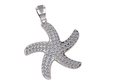 HIP HOP STAR SHAPE PENDANT 3D PRINTABLE MODEL 3D Print Model