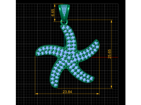 HIP HOP STAR SHAPE PENDANT 3D PRINTABLE MODEL 3D Print Model