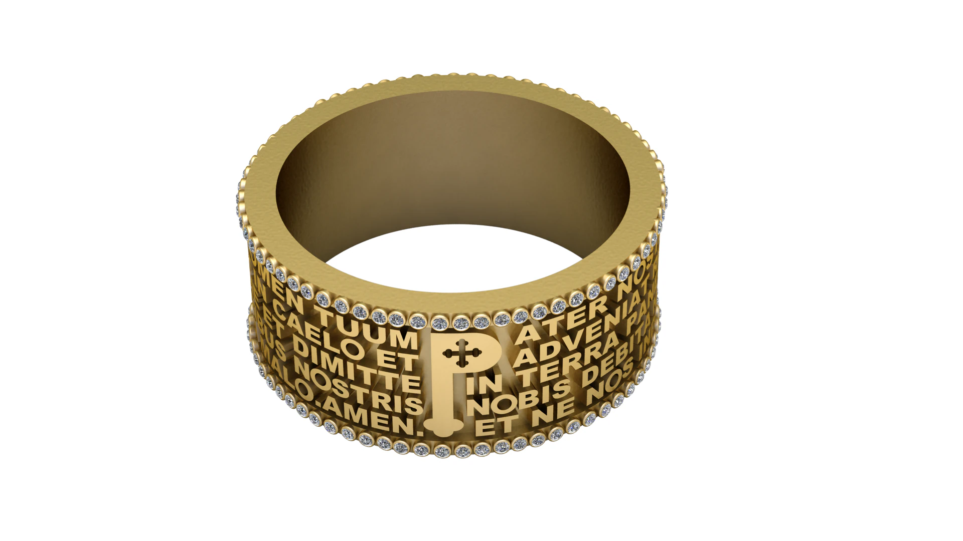 ALFABETO P DESIGN ANEL 3D IMPRIMíVEL MODELO Modelo de Impressão 3D .c4d .max .obj .3ds .fbx .stl .blend