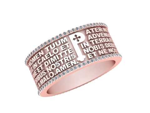 ALPHABET P DESIGN RING 3D PRINTABLE MODEL 3D Принт Модель