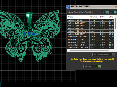 GOLDEN BUTTERFLY PENDANT 3D PRINTABLE MODEL 3D प्रिंट मॉडल