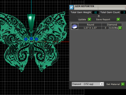 GOLDEN BUTTERFLY PENDANT 3D PRINTABLE MODEL 3D प्रिंट मॉडल