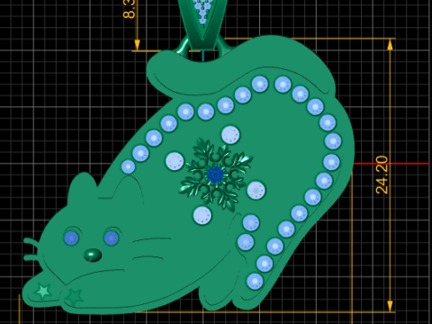 NAUGHTY CAT PENDANT 3D PRINTABLE MODEL 3D 프린트 모델