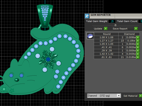 NAUGHTY CAT PENDANT 3D PRINTABLE MODEL 3D 프린트 모델