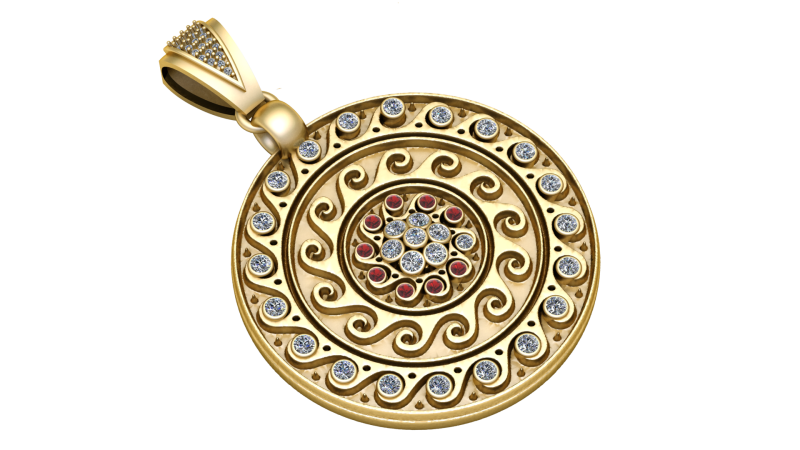 NDIAN FANCY PENDANT 3D PRINTABLE MODEL Modello di stampa 3D .c4d .max .obj .3ds .fbx .stl .blend 