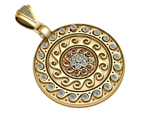 NDIAN FANCY PENDANT 3D PRINTABLE MODEL Model do druku 3D