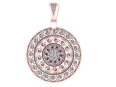 NDIAN FANCY PENDANT 3D PRINTABLE MODEL Modello di stampa 3D
