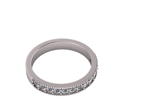 SIMPLE DIAMOND WEDDING RING 3D PRINTABLE MODEL 3D Print Model
