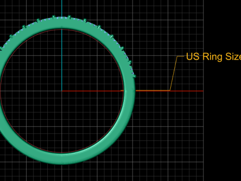 SIMPLE DIAMOND WEDDING RING 3D PRINTABLE MODEL Modello di stampa 3D