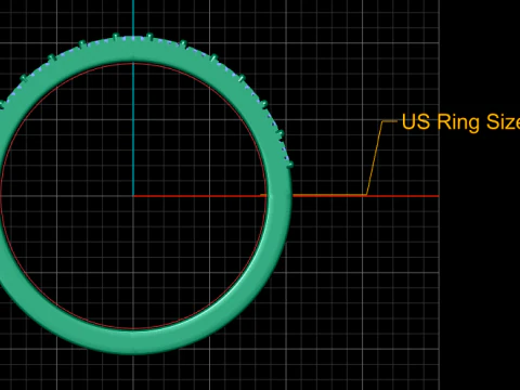 SIMPLE DIAMOND WEDDING RING 3D PRINTABLE MODEL 3D Print Model