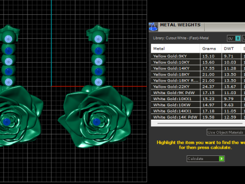 ROSE FLOWER DESIGN EARRING 3D PRINTABLE MODEL 3D Print Model