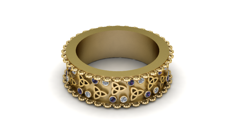 SOLITAIRE STYLISH RING 3D PRINTABLE MODEL 3D 프린트 모델 .c4d .max .obj .3ds .fbx .stl .blend 