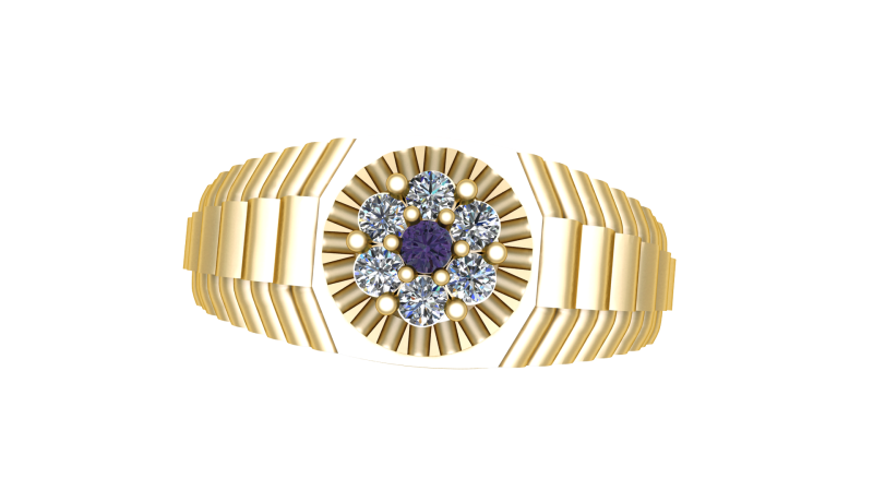GOLD MOTIF RING 3D PRINTABLE MODEL 3D 프린트 모델 .c4d .max .obj .3ds .fbx .stl .blend