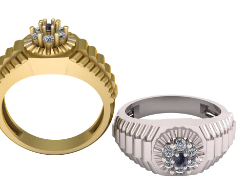 GOLD MOTIF RING 3D PRINTABLE MODEL 3D Print Model