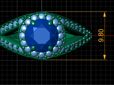 PRECIOUS RED RUBY RING 3D PRINTABLE MODEL Model Cetak 3D