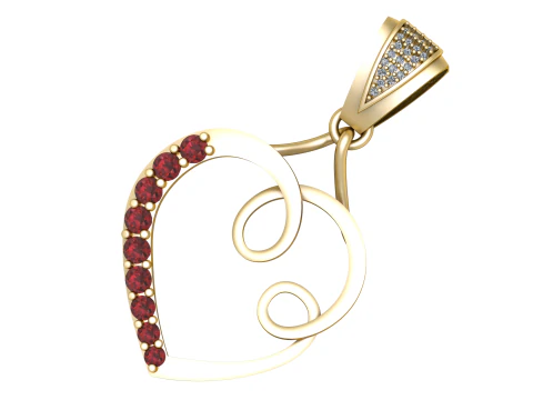 UNIQUE HEART DESIGN PENDANT 3D PRINTABLE MODEL 3D Print Model