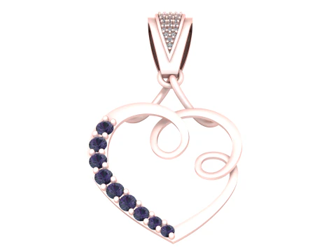 UNIQUE HEART DESIGN PENDANT 3D PRINTABLE MODEL 3D Print Model
