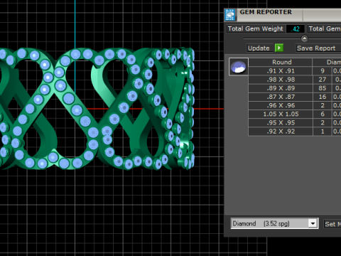HEARTS DESIGN GOLDEN RING 3D PRINTABLE MODEL 3D 打印模型