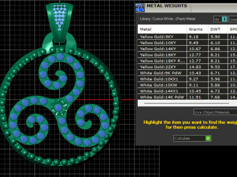 FLORAL DIAMOND PENDANT 3D PRINTABLE MODEL 3D Baskı Modeli