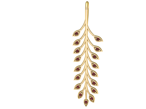 VILLOSA LEAF DESIGN PENDANT 3D PRINTABLE MODEL Modello di stampa 3D