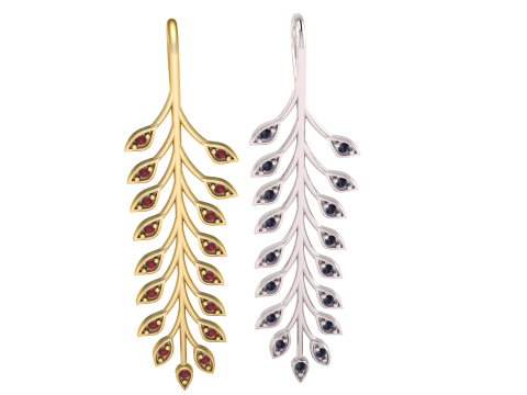 VILLOSA LEAF DESIGN PENDANT 3D PRINTABLE MODEL 3D-Druckmodell