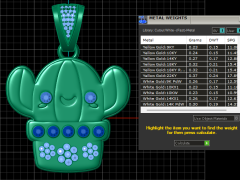 CARTOON IN PLANT POT PENDANT 3D PRINTABLE MODEL 3D-printmodel