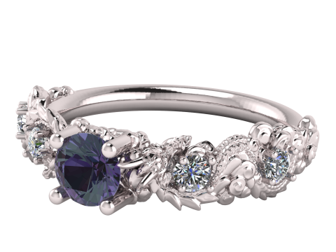 PRECIOUS ENGAGEMENT RUBY RING 3D PRINTABLE MODEL 3D 打印模型