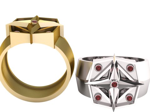 COMPASS DESIGN RING 3D PRINTABLE MODEL 3D 프린트 모델