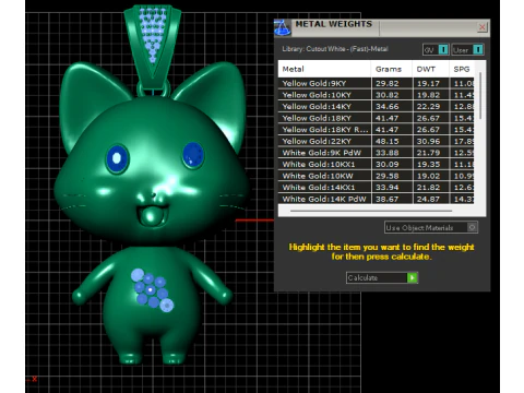 F&Ecirc;MEA GATO PINGENTE 3D IMPRIM&Iacute;VEL MODELO Modelo de Impressão 3D